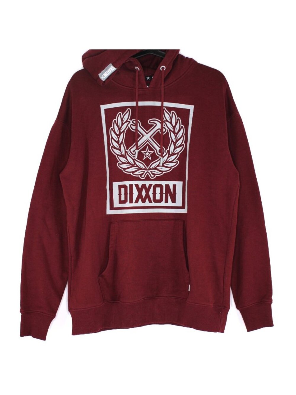 Dixxon Mens Medium Box Crest Spell Out Hoodie Y7